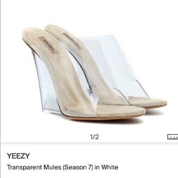 yeezy transparent mules